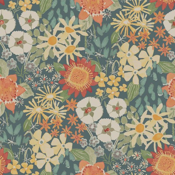 Karina Wildflower Garden Vinyl Wallpaper Green Fine Decor1.jpg